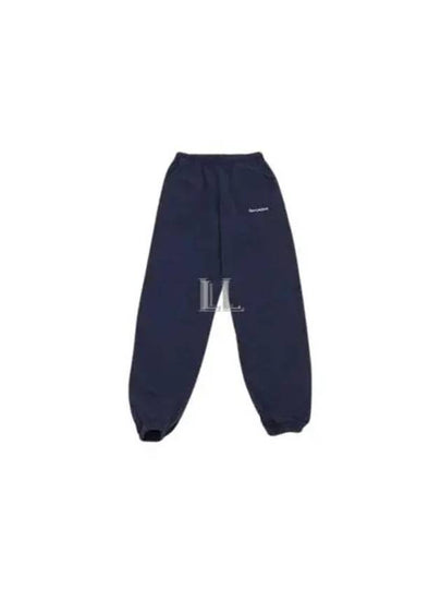 Training Logo Cotton Jogger Track Pants Navy - SPORTY & RICH - BALAAN 2