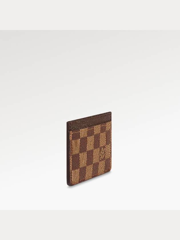 Damier Eben Single Card Wallet Brown - LOUIS VUITTON - BALAAN 4