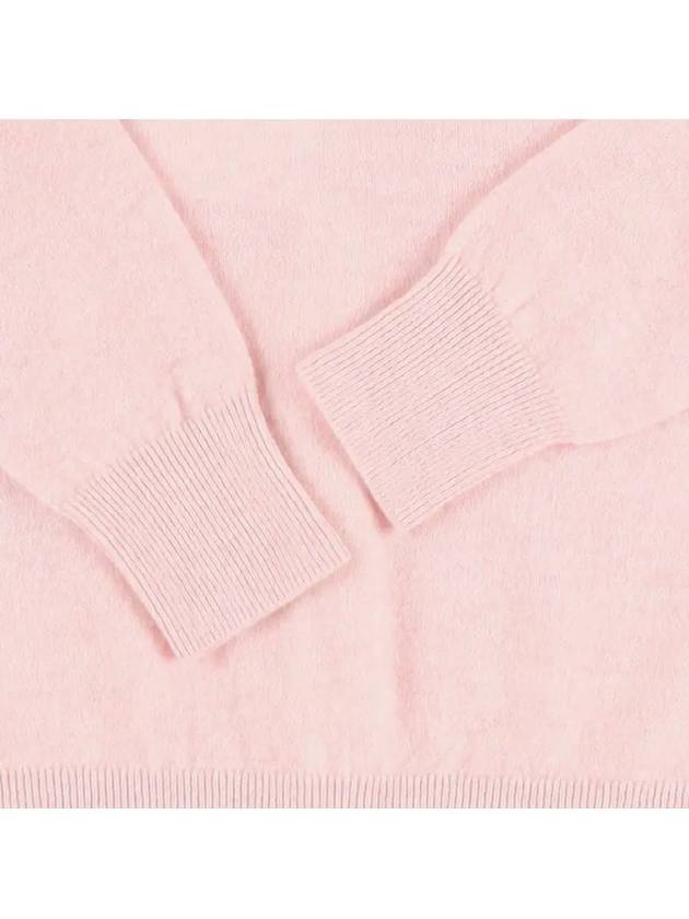 A60280 FADED PINK MELANGE face logo patch cardigan - ACNE STUDIOS - BALAAN 3