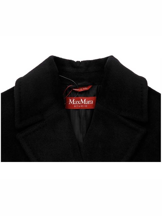 Asti Wool Single Coat Black - MAX MARA - BALAAN 7