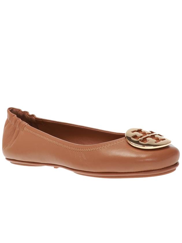 Tory Burch Leather Ballet Flats With Logo, Women's, Brown - TORY BURCH - BALAAN 4