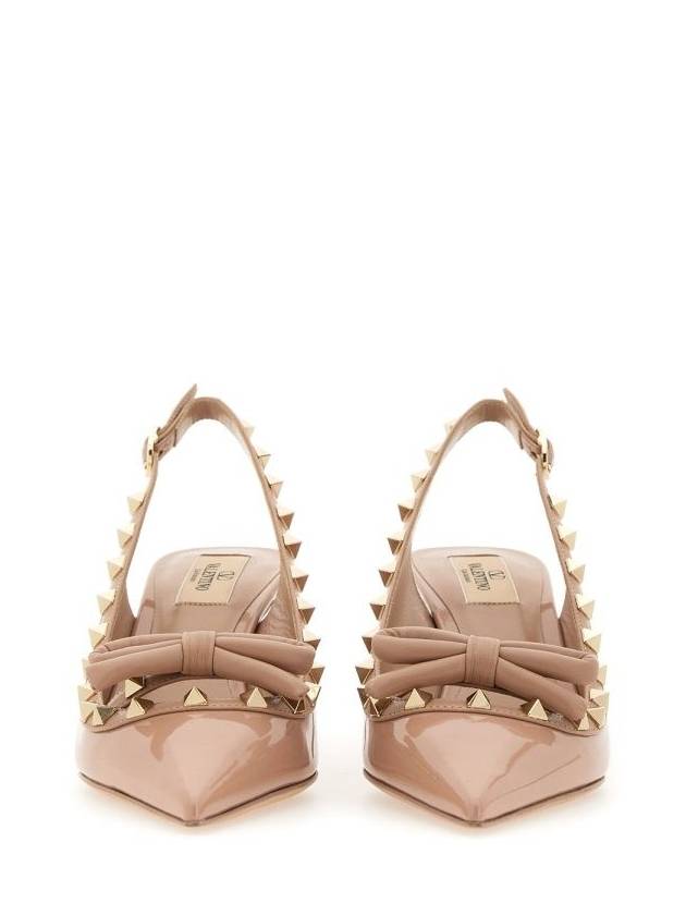 Rockstud bow slingback heel pink - VALENTINO - BALAAN 5