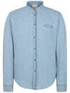 Men's Denim China Neck Shirt MMHLM5266 710 - AT.P.CO - BALAAN 7