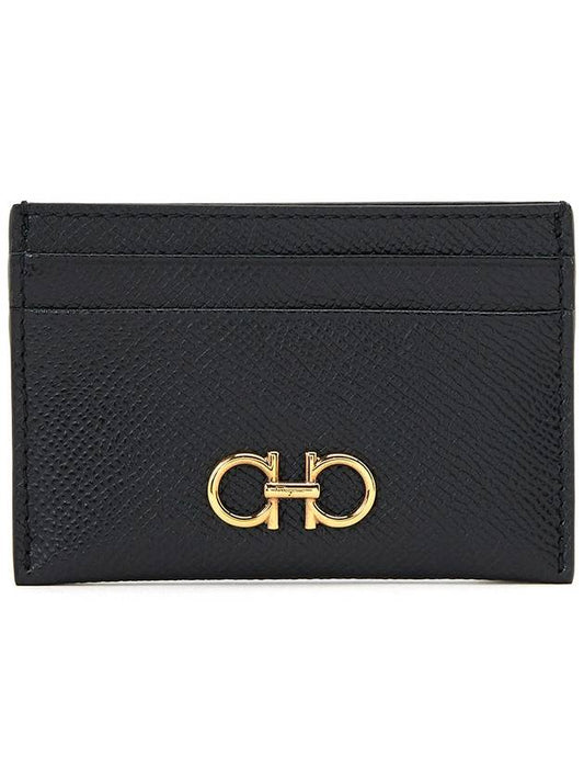 Gancini Card Wallet Black - SALVATORE FERRAGAMO - BALAAN 2