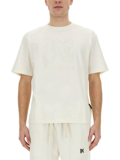 Short Sleeve T-Shirt PMAA089 R24JER0020303 WHITE - PALM ANGELS - BALAAN 2