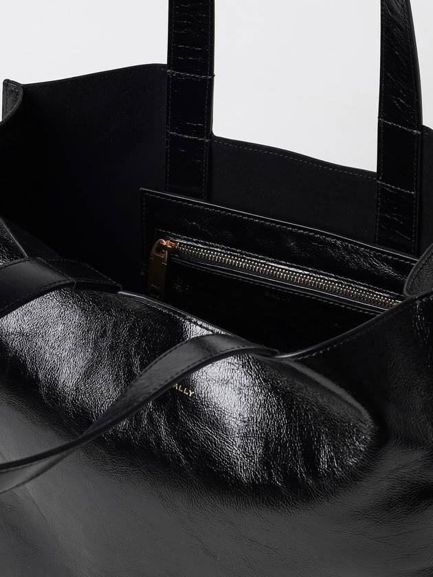 Logo Stamped Leather Tote Bag Black - BALLY - BALAAN 6