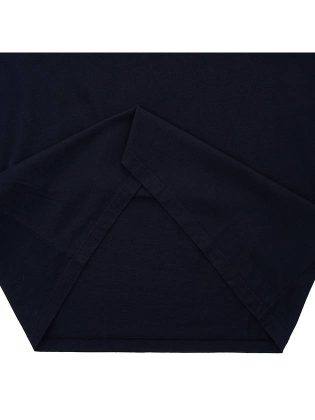 Logo Print Cotton Short Sleeve T-Shirt Navy - CP COMPANY - BALAAN 9