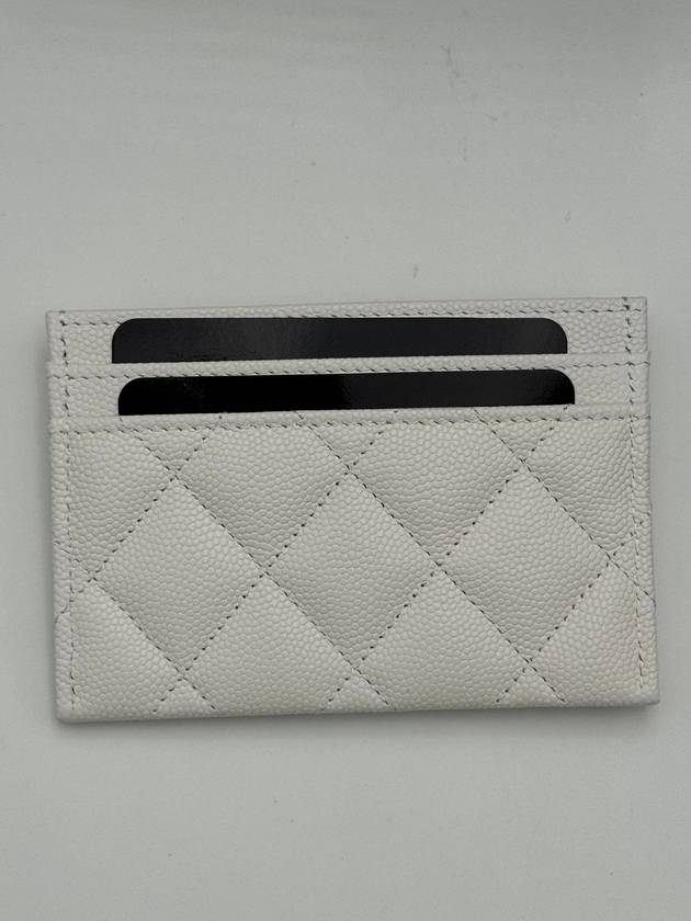 24B Season Card Holder Caviar White Gold Plated AP4179 - CHANEL - BALAAN 7