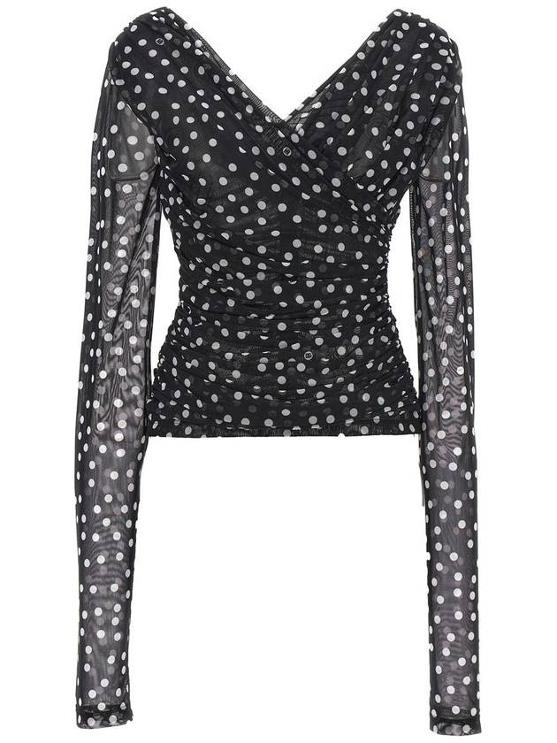 Polka dot tulle top F7AB5TFSRP2 - DOLCE&GABBANA - BALAAN 2