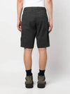 Men's Wappen Patch Cotton Cargo Shorts Charcoal - STONE ISLAND - BALAAN 5