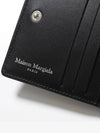 Stitch Logo Compact Bifold Half Wallet Black - MAISON MARGIELA - BALAAN 6