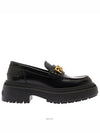 Graphy Logo Leather Loafers Black - FENDI - BALAAN 5