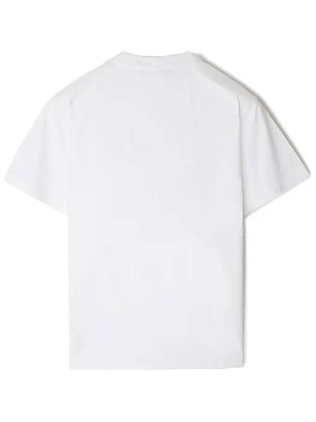 Logo Patch Short Sleeve T-Shirt White - STONE ISLAND - BALAAN 3