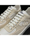 Women's Sneakers CC Logo Cotton Beige - CHANEL - BALAAN 5