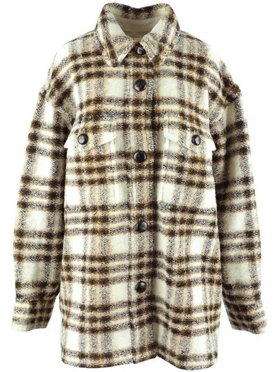 HARVELI Check Shirt Jacket MA0998 22A012E 23EC - ISABEL MARANT - BALAAN 2