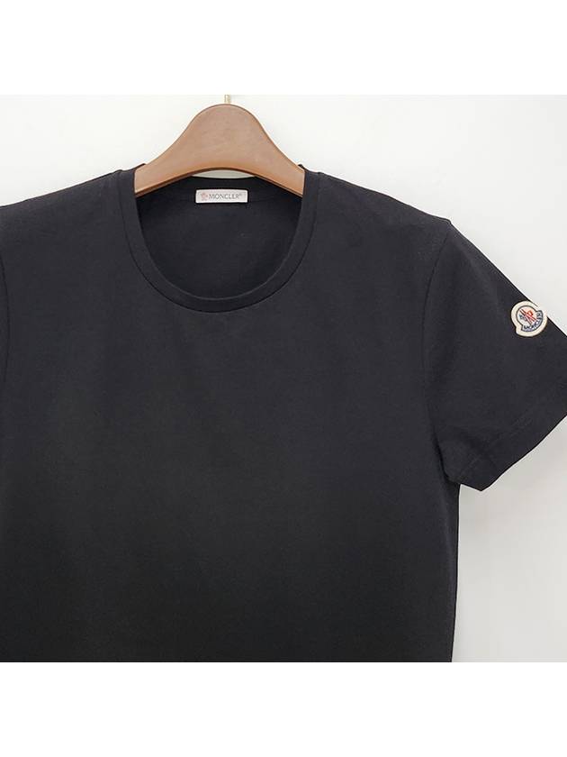 Logo Patch Jersey Cotton Short Sleeve T-Shirt Black - MONCLER - BALAAN 4