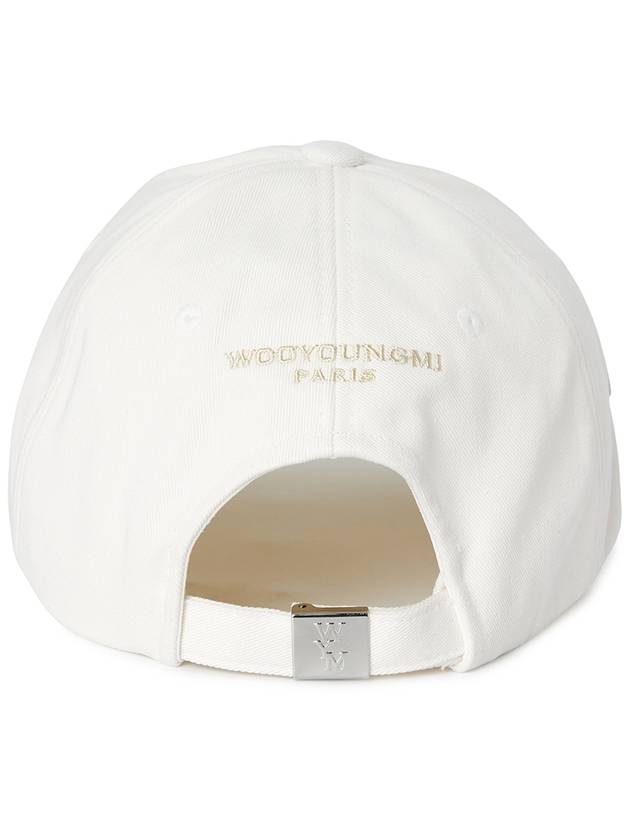 Men's Aurora Embossed Logo Ball Cap White - WOOYOUNGMI - BALAAN 4