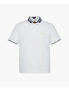 Intarsia Laurel Pique Long Sleeve Polo Shirt Off White - MCM - BALAAN 2