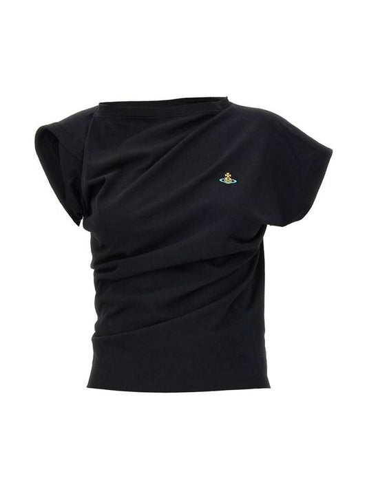 Women's Hebo Short Sleeve T-Shirt Black - VIVIENNE WESTWOOD - BALAAN 1