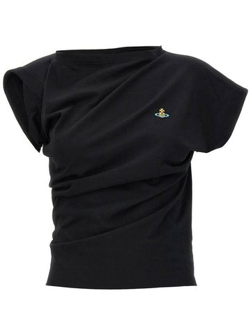 Women's Hebo Short Sleeve T-Shirt Black - VIVIENNE WESTWOOD - BALAAN 1