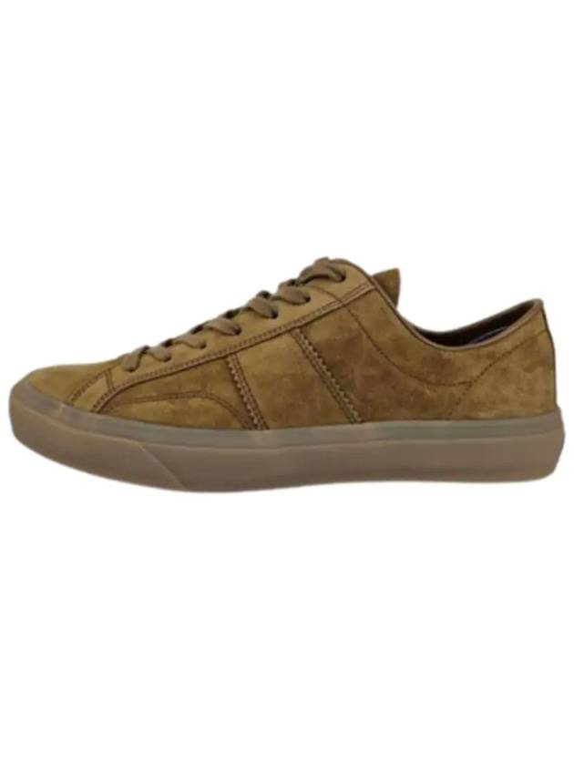 Cambridge Suede Lace-Up Low Top Sneakers Camel - TOM FORD - BALAAN 2