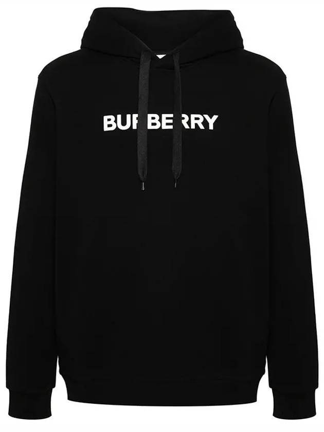 Cotton Hoodie Black - BURBERRY - BALAAN 1