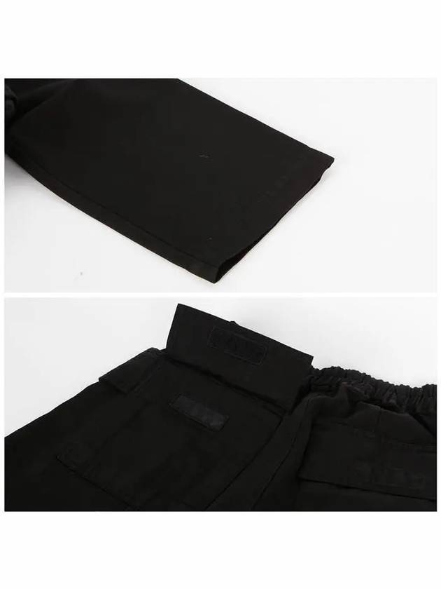 Creatch Cargo Desostring Cotton Straight Pants Black - RICK OWENS - BALAAN 7