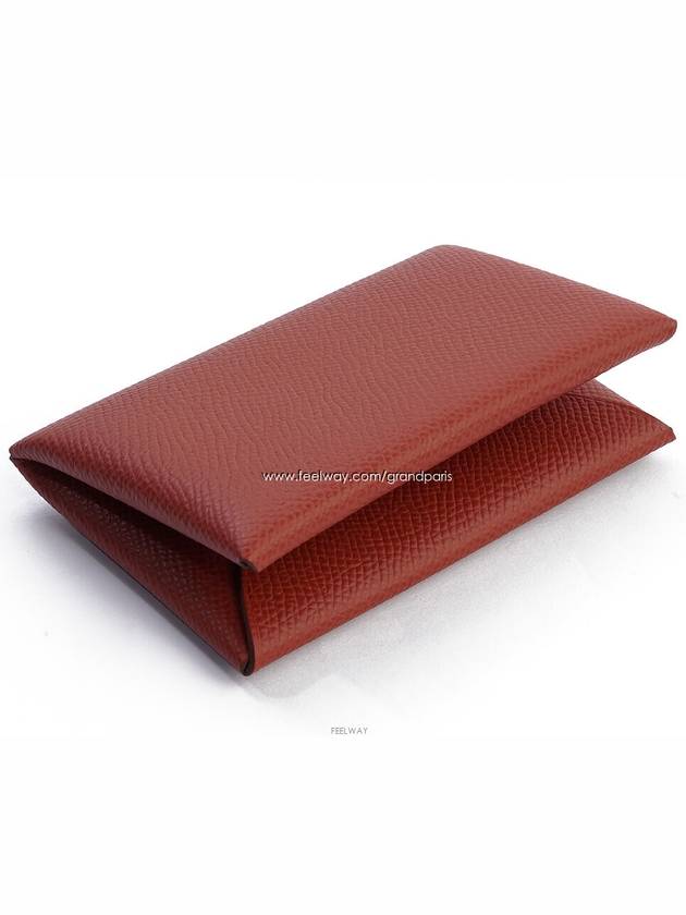 Calvi Card Wallet Rose Mexico Cuivre U 69975 - HERMES - BALAAN 4