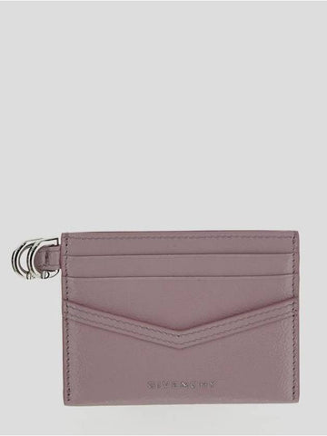 Logo Lettering Card Wallet Purple - GIVENCHY - BALAAN 1