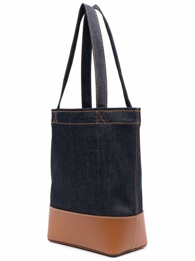 Logo Denim Axel Small Tote Bag Brown - A.P.C. - BALAAN 4