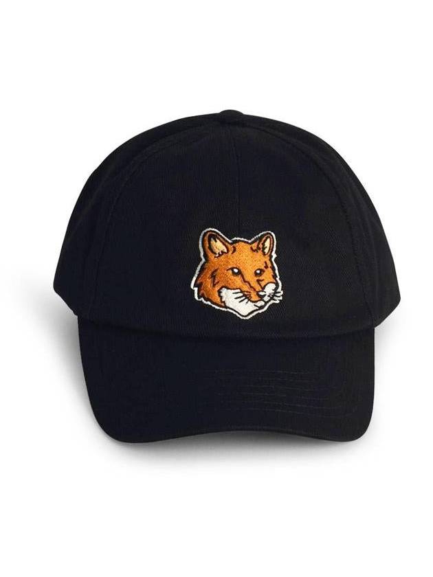 Large Fox Head 6P Ball Cap Black - MAISON KITSUNE - BALAAN 2