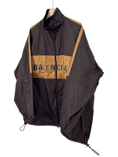 46 BB Men s Logo Poplin Windbreaker Track Jacket Brown - BALENCIAGA - BALAAN 1