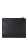 Grain de Poudre Embossed Leather Zipper Card Wallet Black - SAINT LAURENT - BALAAN 4