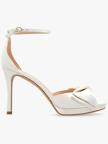 Kate Spade Satin Heeled Sandals, Women's, Cream - KATE SPADE - BALAAN 1