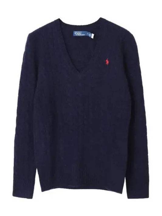 Cable Knit Wool Cashmere Neck Sweater Women - POLO RALPH LAUREN - BALAAN 1