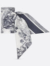 Toile de Jouy Sauvage Mitzah Silk Twill Scarf Ivory Navy - DIOR - BALAAN 3