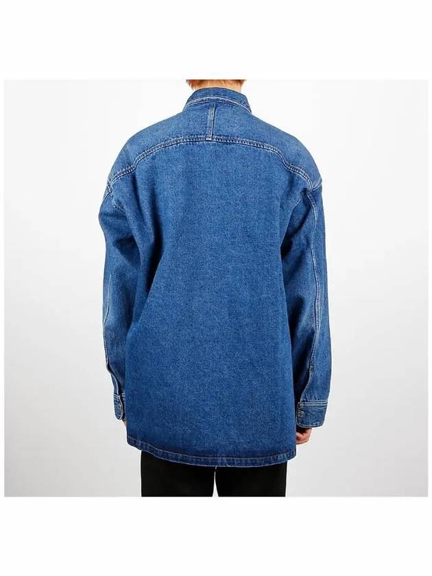 De Coeur Oversized Long Sleeve Shirt Blue - AMI - BALAAN 5