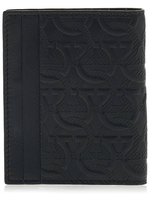 Men's Gancini Card Wallet 66 0966 NERO 9000 0753599 - SALVATORE FERRAGAMO - BALAAN 3