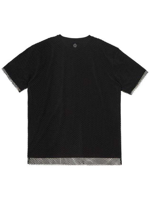 Mesh Layered Overfit Short Sleeve T-Shirt Black - ULKIN - BALAAN 3