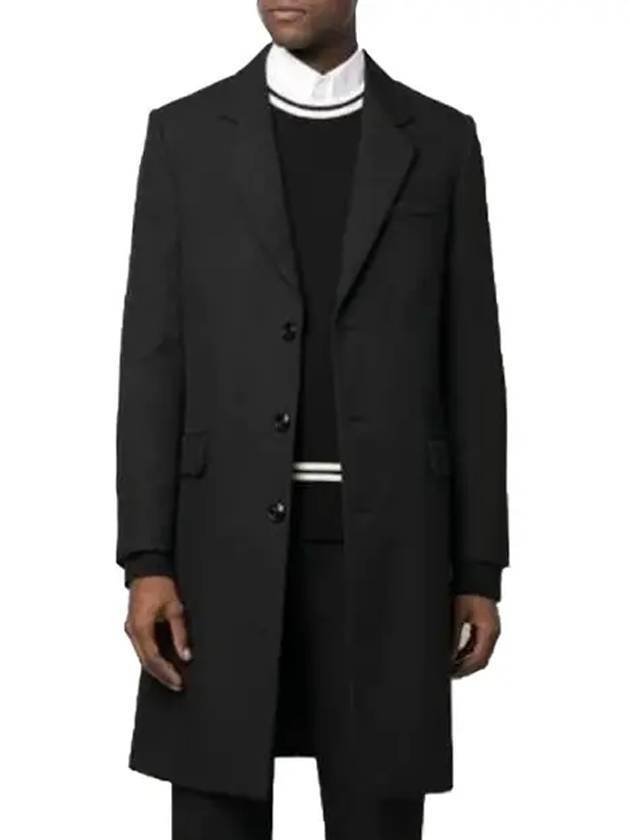 Men's Virgin Wool Single Coat Black - AMI - BALAAN 3