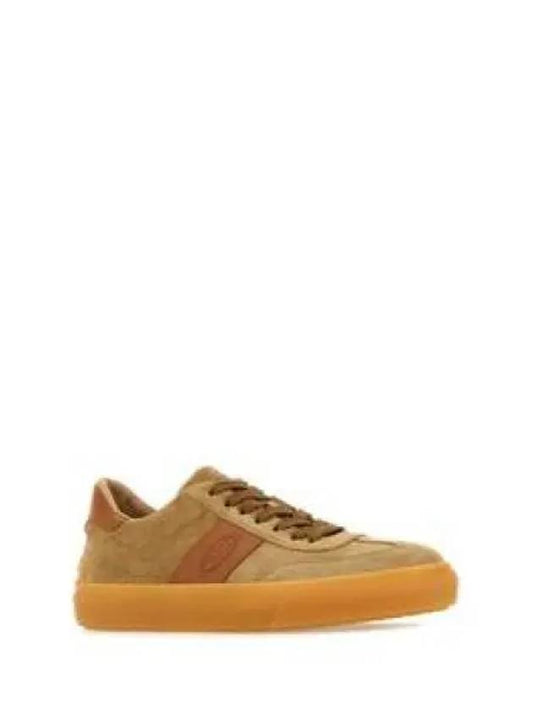 Embossed Logo Suede Low-Top Sneakers Brown - TOD'S - BALAAN 2