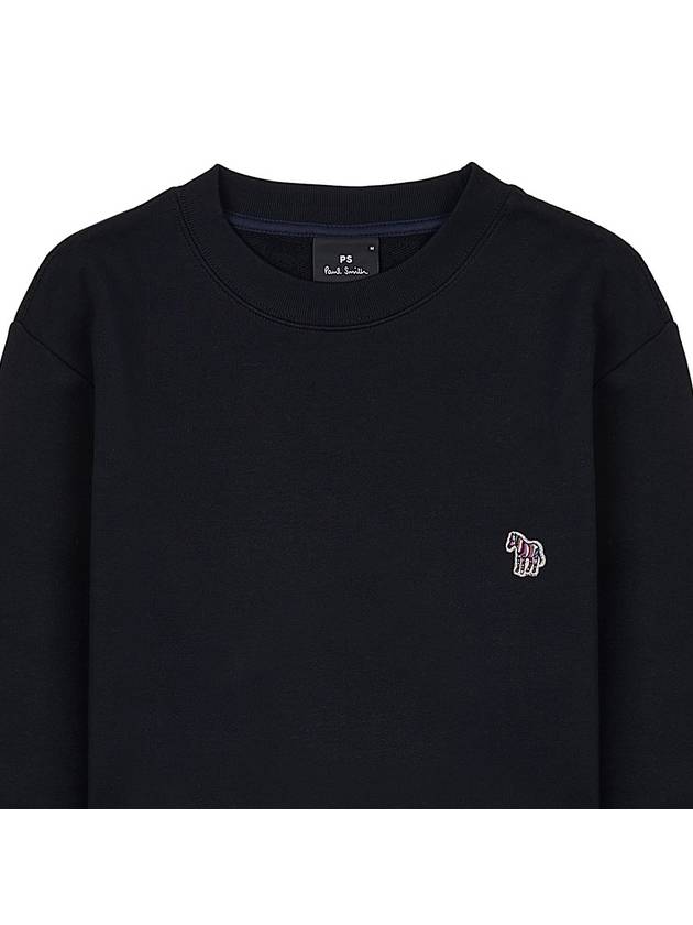 Zebra Patch Organic Cotton Sweatshirt Black - PAUL SMITH - BALAAN 4