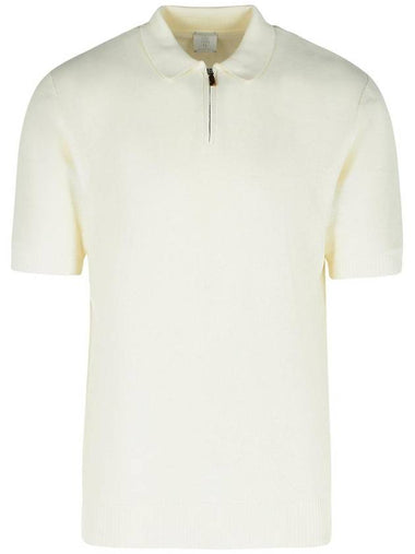 Eleventy Cream Cotton Polo Shirt - ELEVENTY MILANO - BALAAN 1