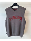 AU Australia V neck knit vest ST1G0550 Charcoal WOMENS AU12 - STUSSY - BALAAN 1