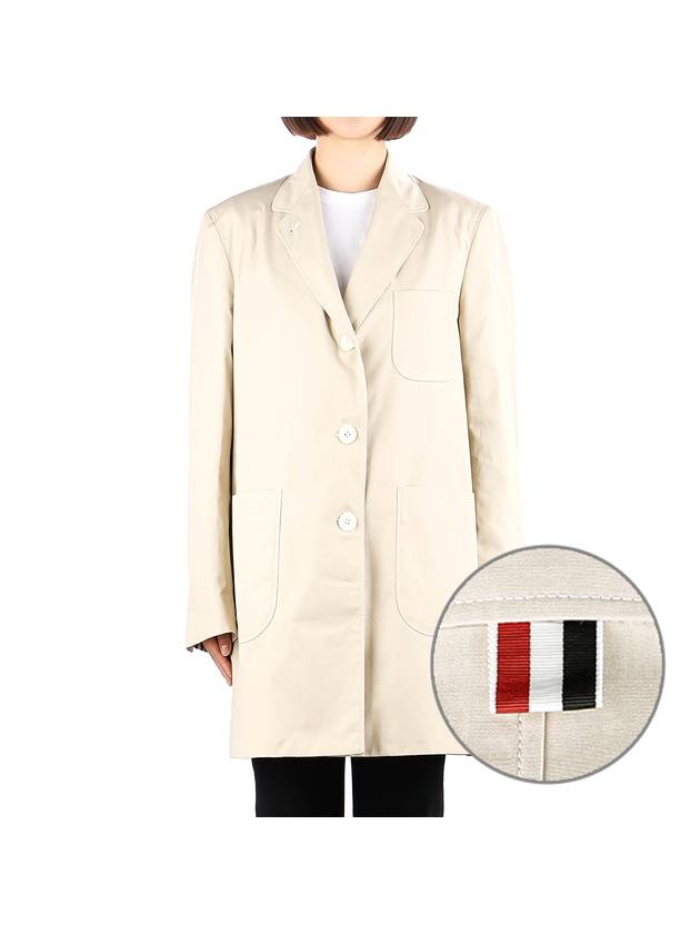 Women's Mackintosh High Break Single Coat Beige - THOM BROWNE - BALAAN 2