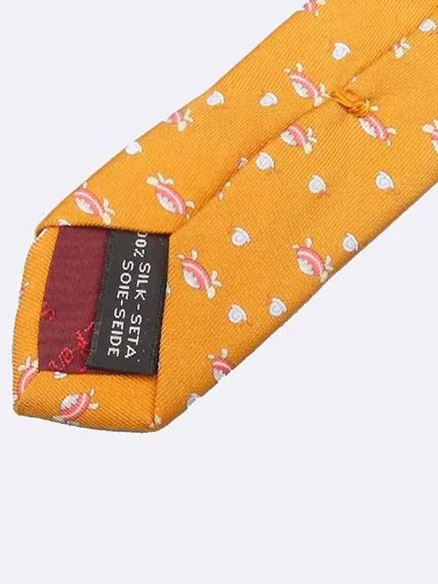 Ferragamo Orange Tie Fashion Accessories - SALVATORE FERRAGAMO - BALAAN 3