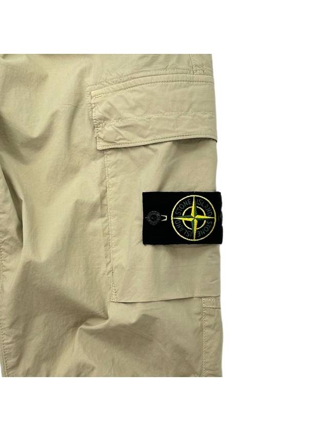 Stretch Cotton Tela Paracadute Cargo Straight Pants Sand - STONE ISLAND - BALAAN 4