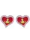 Petra Heart Earrings Red - VIVIENNE WESTWOOD - BALAAN 3