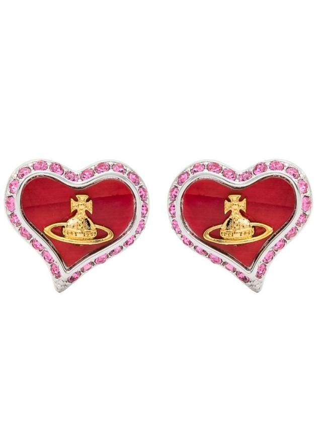 Petra Heart Earrings Red - VIVIENNE WESTWOOD - BALAAN 3