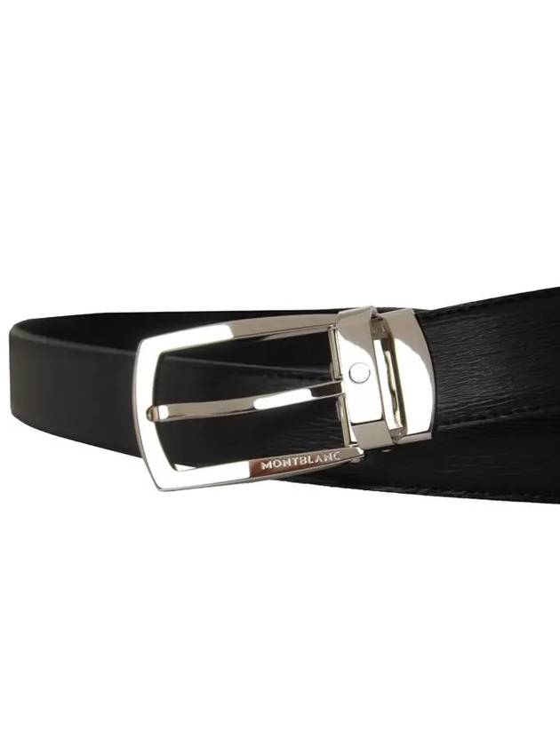 Men's Casual Leather Belt Black - MONTBLANC - BALAAN 5